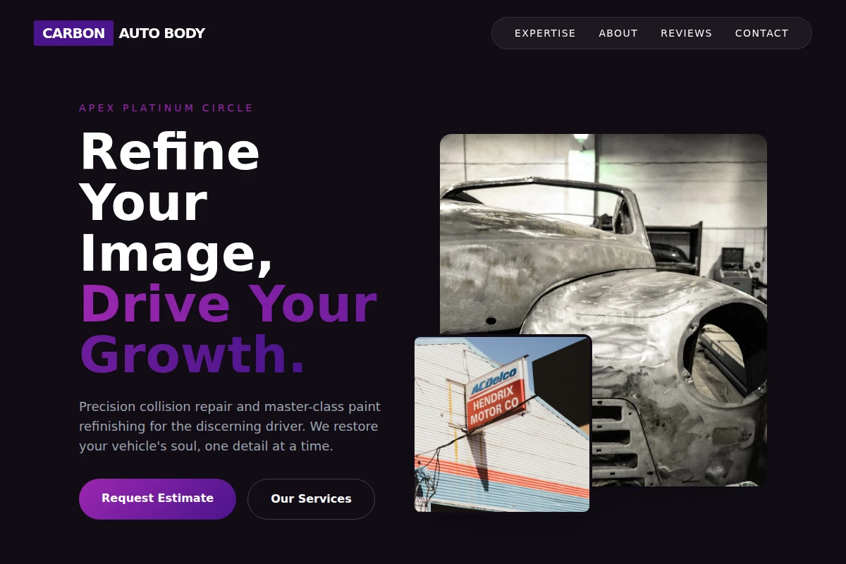 Premium Auto Body Website Design
