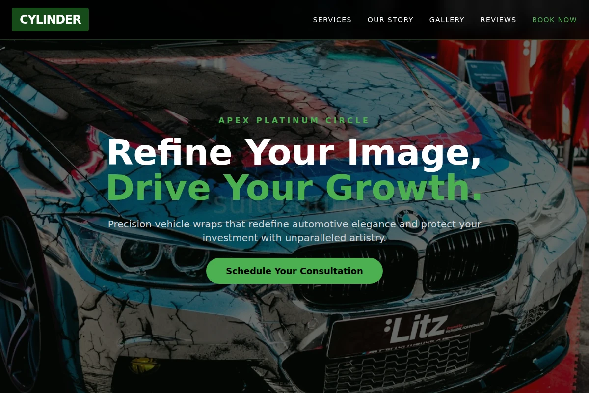 Cylinder Car Wrap